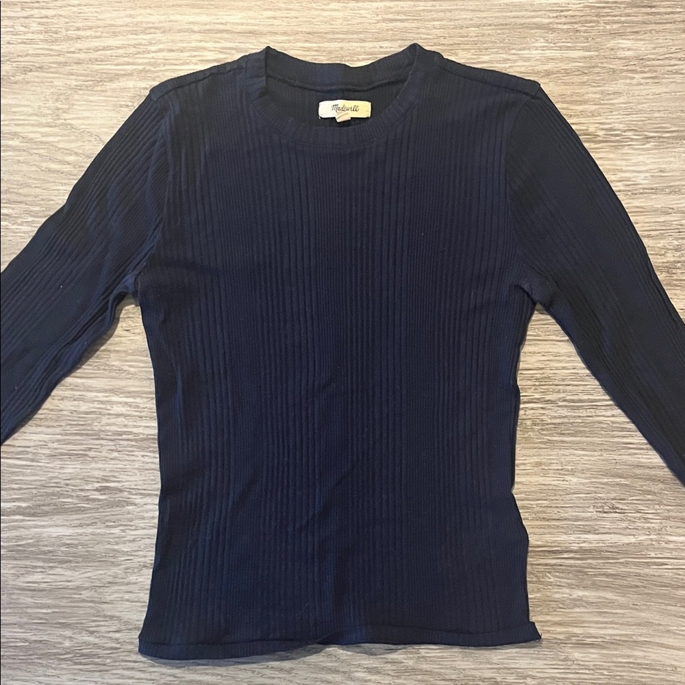 Madewell Navy Blue Semi-Sheer Shirt—Excellent Condition!